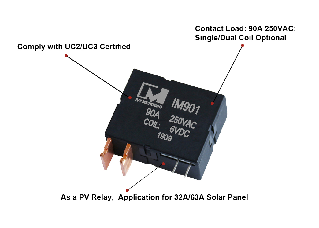 IM901 Remote Control Automatic on-off 90A Solar Relay Magnetic Mini Latching Relay 12V