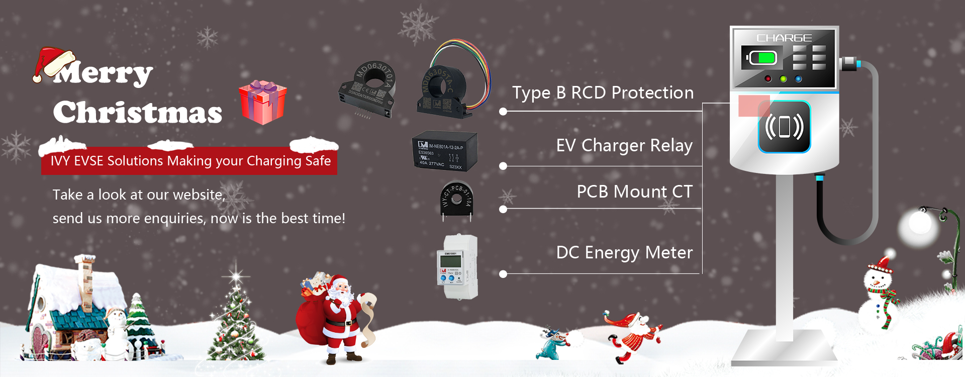 ev charger components,type b rcd protection,relay,ct