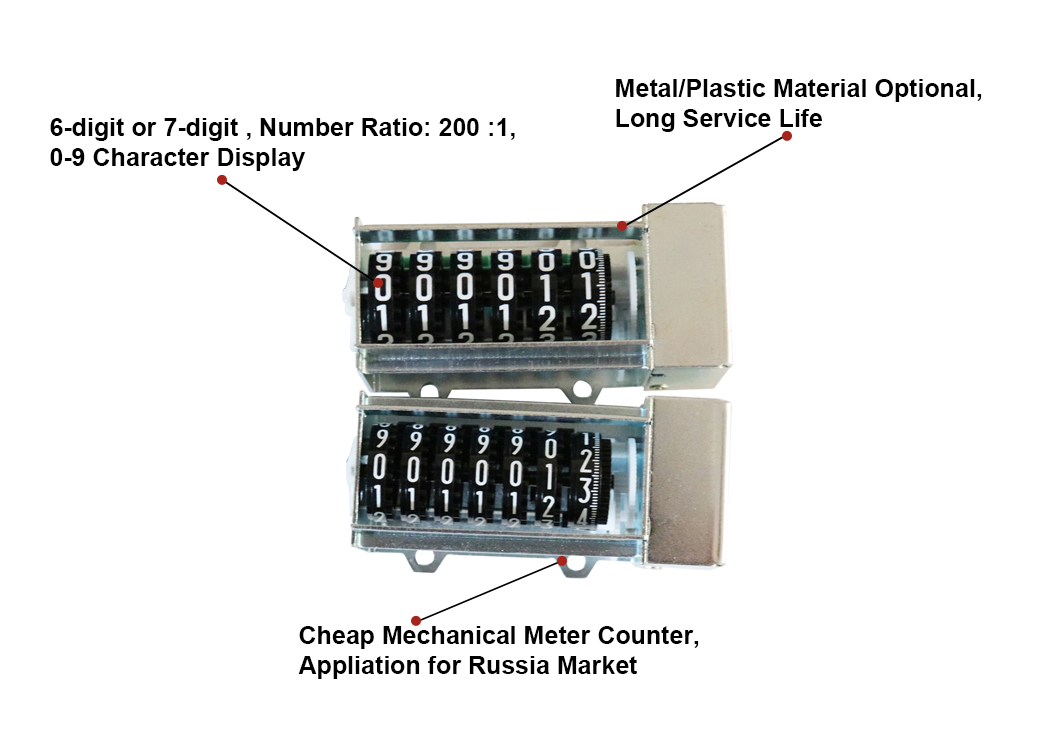 800BC06M Cheap Number Ratio 200:1 6digits Mechanical Counter for Energy Meter