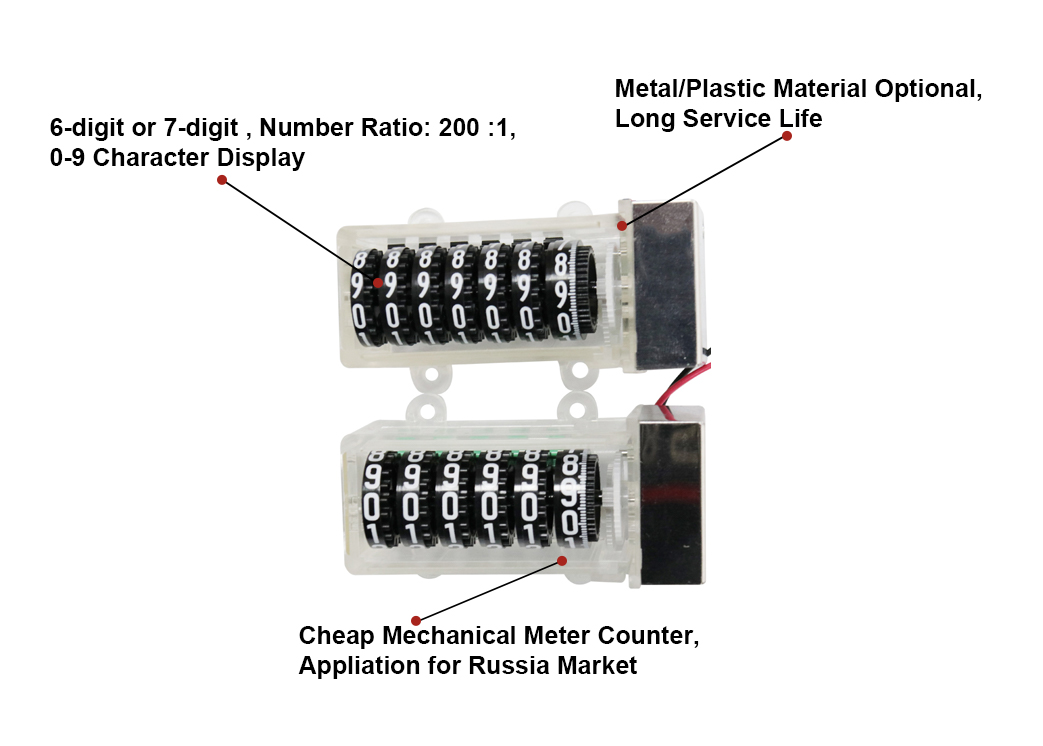 800SC06P Cheap 6 Digits 0-9 Charater Display Digital Electronic Energy Meter Counter