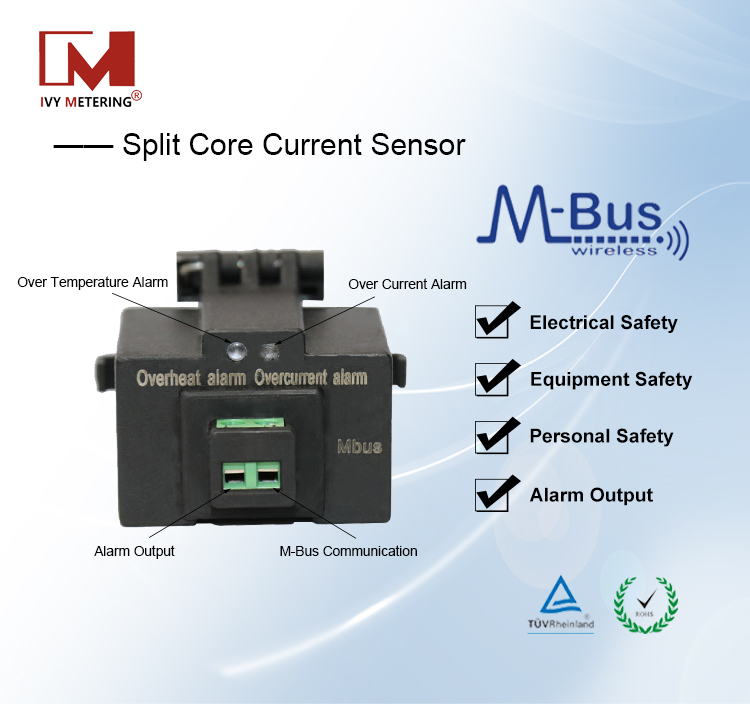 D129072 100A Overcurrent Alarm Split Core Current Transformer CT Sensor Smart Sensor with M-bus
