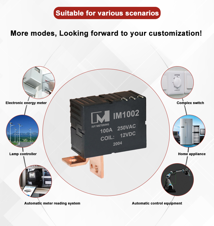 IM1002 Cost-effective Control Circuits AC 240V DC 48V 1NO 1NC 100A Mini Latching Relay Switch