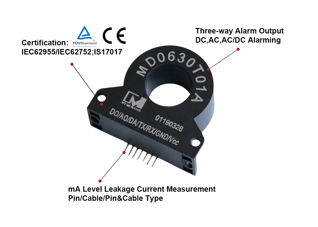 MD0630T01A 6mA 30mA PCB Mounting Residual Current Monitoring Device AC/DC Leakage Sensor for EV Charger