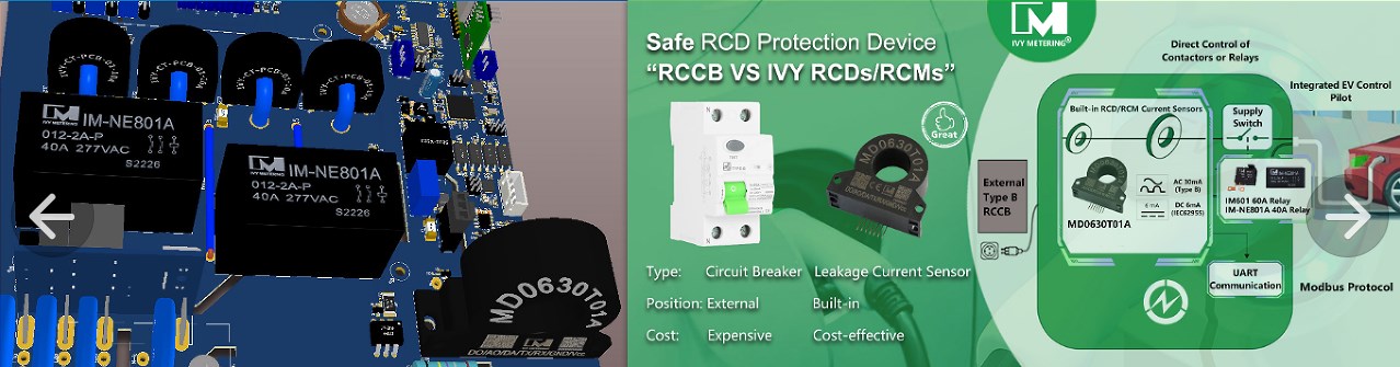 IM-NE801A IEC61810-1 40A 277VAC Coil 12VDC 2 Pole DPST NO Contact PCB Relay for 32A AC Charging