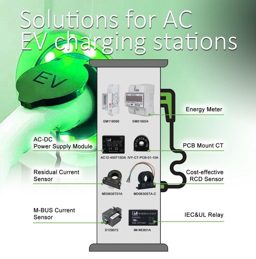 MD0630T41-1 EV RCM 12V 6mA 30mA Leakage Detector AC/DC Residual Current Monitoring for AC Charger Station