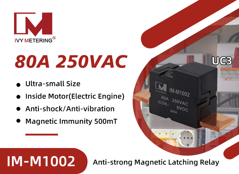 IM-M1002 UC3 IEC62055-31 80A 230VAC 12V Load Disconnect Control Single Pole Latching Relay for Metering