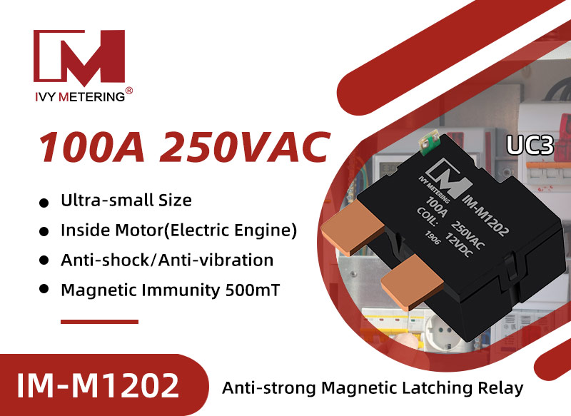 IM-M1202 Small Size 100A 220VAC Load Control Inside Motor Anti-magnetic Latch Relay for Lorawan Meter