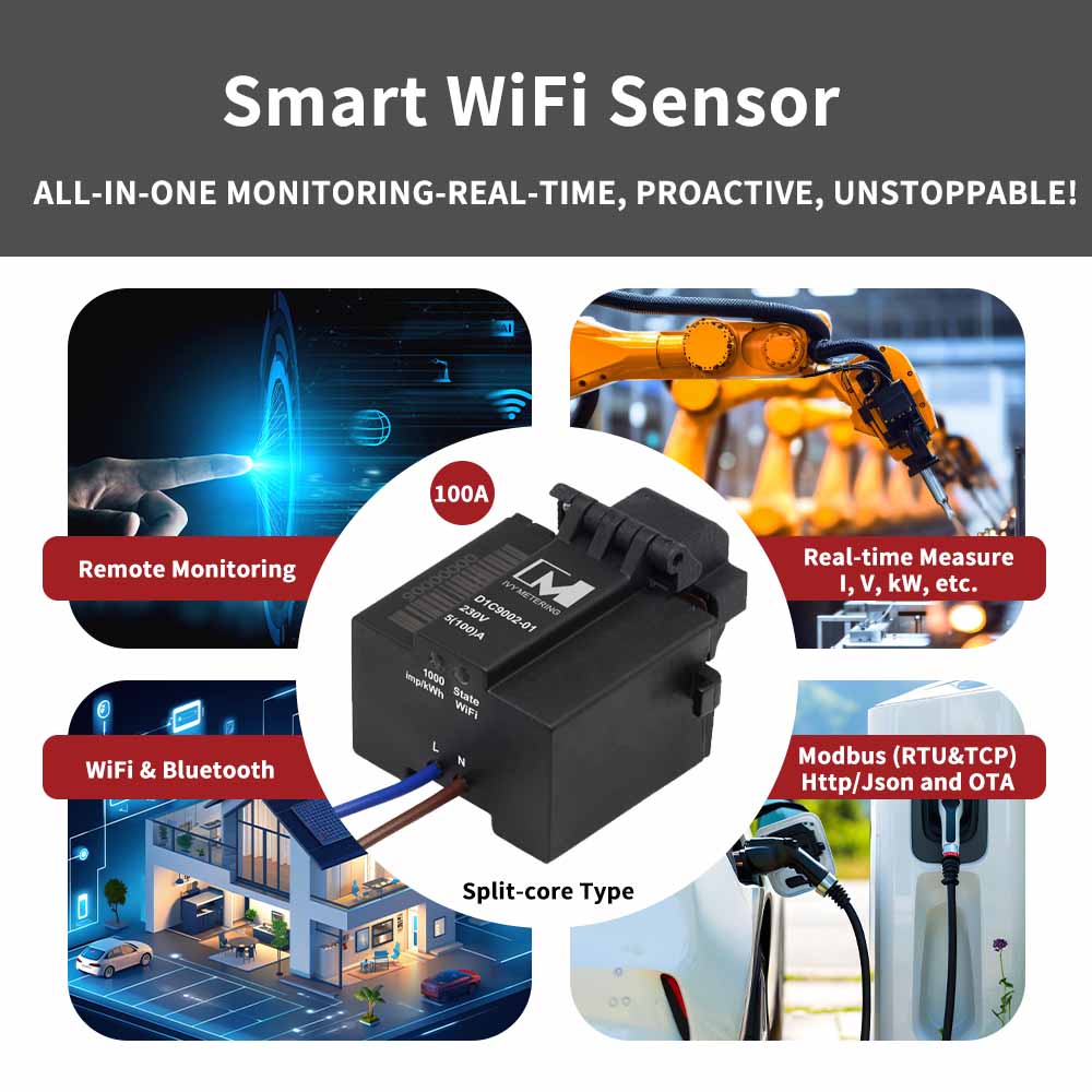 D1C9002-01 Remote Electricity Monitoring Smart Wifi Power Sensor 100A Clamp CT D1C9002-01 Remote Electricity Monitoring Smart Wifi Power Sensor 100A Clamp CT
