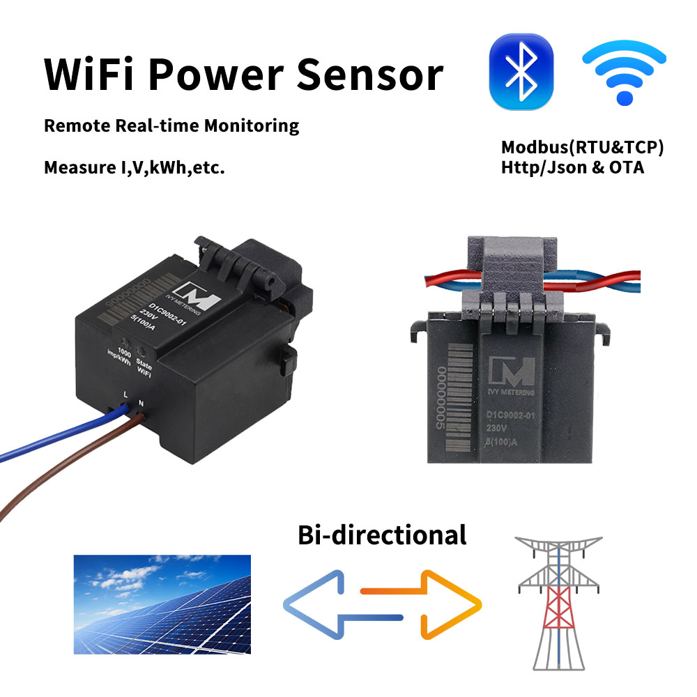 Integrated Wifi Power Detection Module Smart Sensor with BLE Modbus for EVSE and Solar Integrated Wifi Power Detection Module Smart Sensor with BLE Modbus for EVSE and Solar