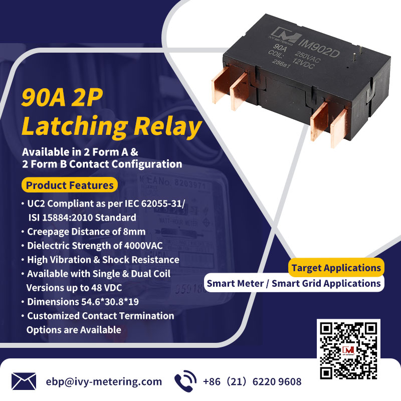 IM902D 90A 250VAC Dual Coil 12V 2 Phase Latch Relay for Load Disconnect IM902D 90A 250VAC Dual Coil 12V 2 Phase Latch Relay for Load Disconnect