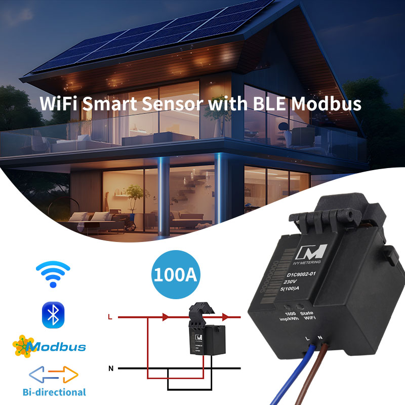 Real-time Electricity Measurement 100A Wifi Current Monitor Wireless IOT Smart Sensor