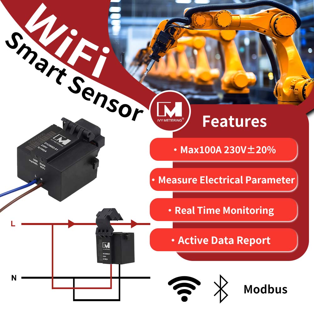 Split Core Wireless CT Current Monitor Sensor with Wifi Lorawan for Smart Building