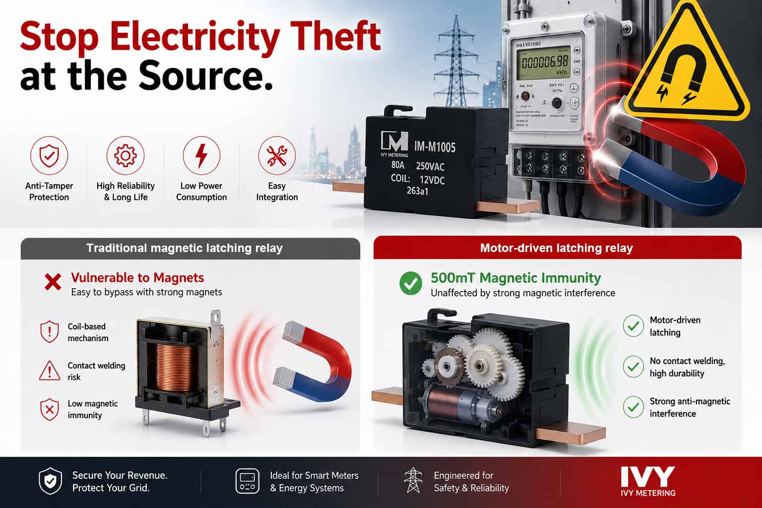 Why does the new IEC standard require smart meters to have built-in anti-magnetic field relays?cid=144 Why does the new IEC standard require smart meters to have built-in anti-magnetic field relays?cid=144