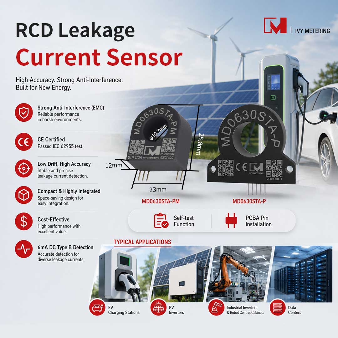 Low-cost Type A RCD Earth Leakage Current Protection PCB Mount CT for PV Inverter