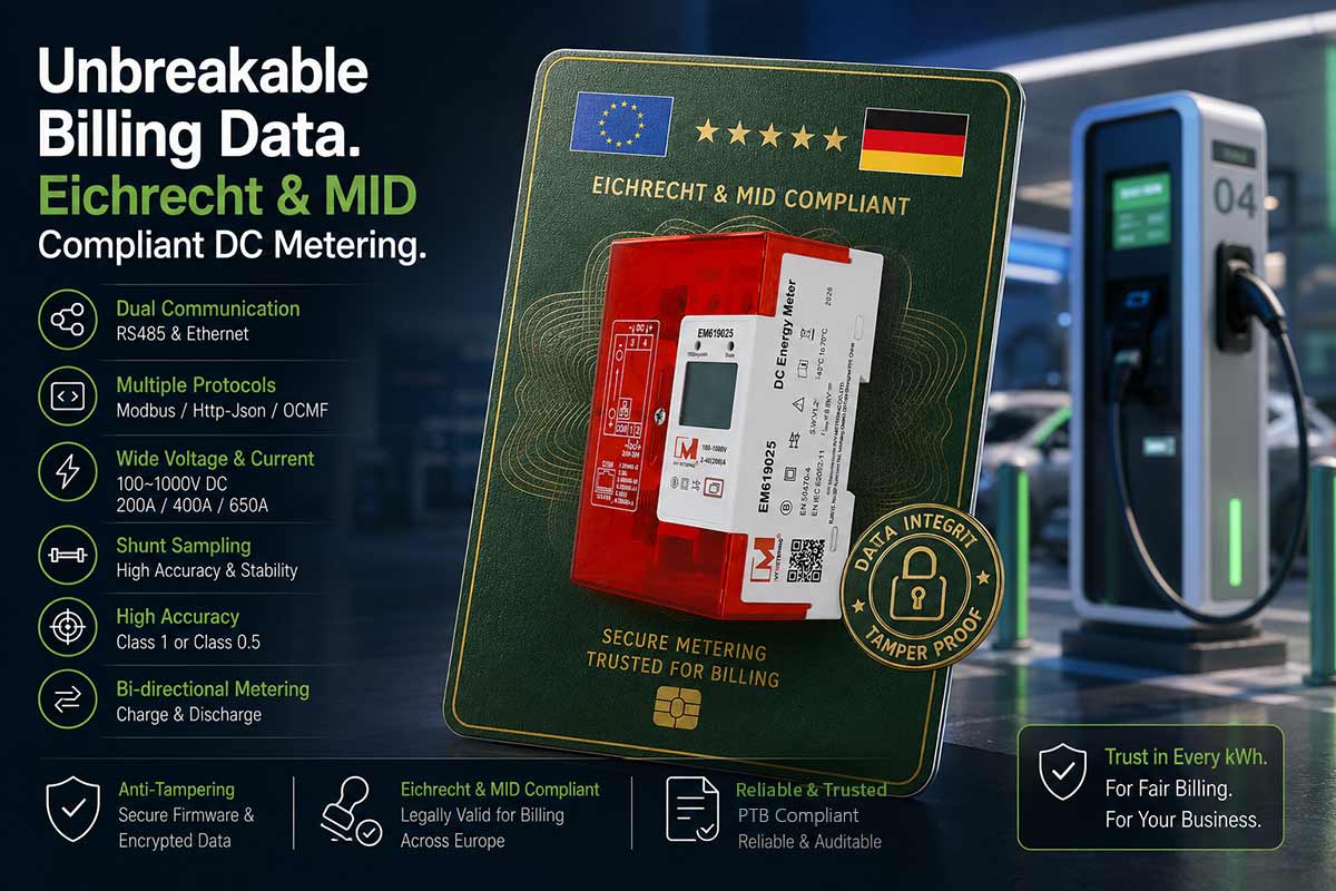 EU DC EV Charging Metering Guide: MID Eichrecht OCMF Compliant DC Energy Meter EU DC EV Charging Metering Guide: MID Eichrecht OCMF Compliant DC Energy Meter
