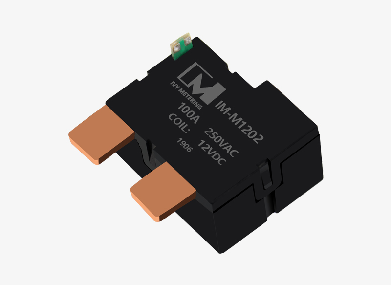 IM-M1202 Anti-magnetic Small Motor Driving Relay Switch 100A 250VAC Coil 12VDC Latching Relay for Meters