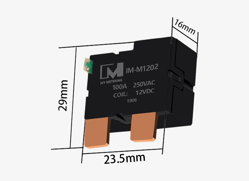 IM-M1202 Customized 100A 250VAC 12VDC Disconnect Control Mini Latching Motor Relay for Energy Meter