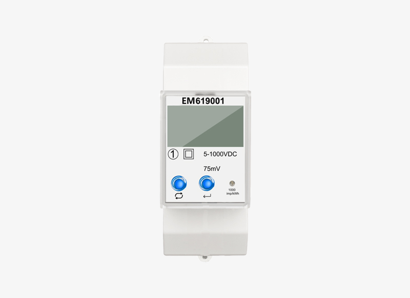 EM619001 200A 600V Din Rail Digital RS485 Shunt Bidirectional DC Energy Meter for Solar PV Strings