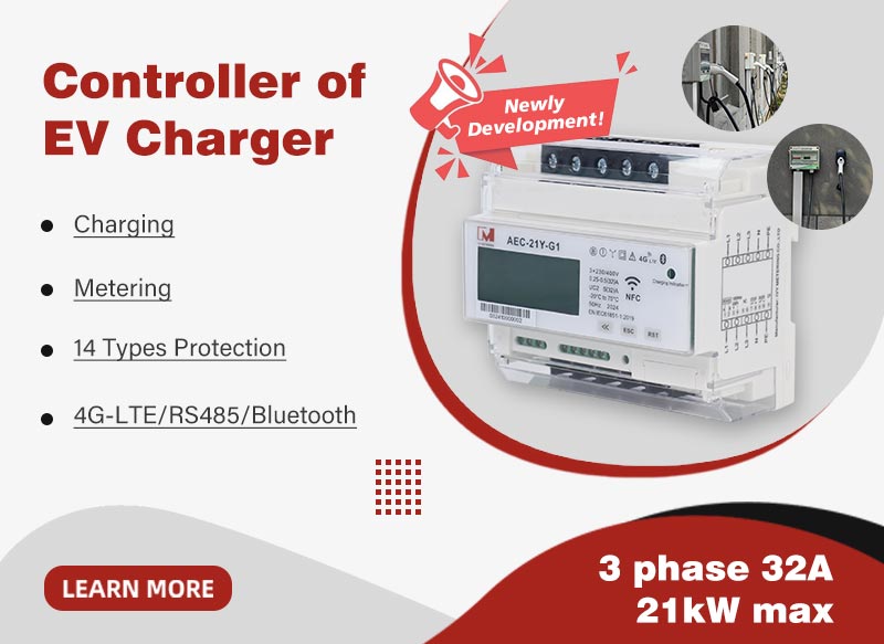 Charging Control Unit Integrated RS485 Controller Inside EV Charger with Metering and Relay