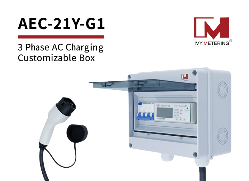 AEC-21Y-G1 3 Phase 22kW AC EV Charger Metering Unit Charging Controller with RCD