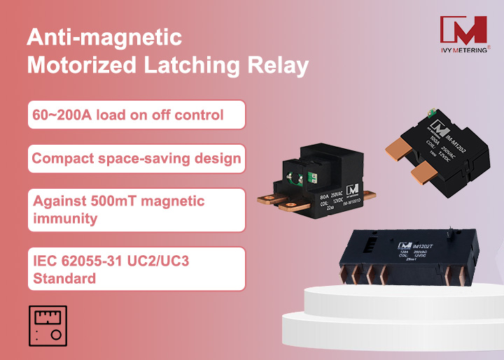 What kind of latching relays are needed for smart meters?